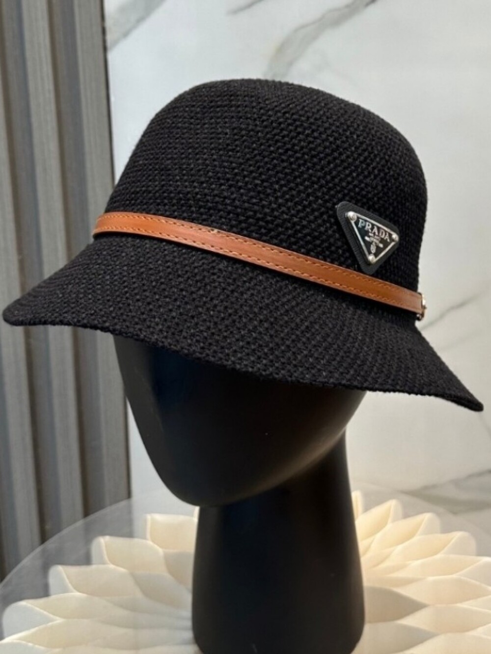 NWT☆Prada☆ Black Straw Hat / Bucket Hat ❗️READ DESCRIPTION❗️